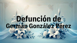 Defunción en Salamanca de Germán González Pérez