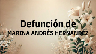 Defunción en Salamanca de MARINA ANDRÉS HERNANDÉZ