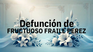 Defunción en Salamanca de FRUCTUOSO FRAILE PEREZ
