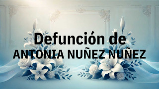 Defunción en Salamanca de ANTONIA NUÑEZ NUÑEZ