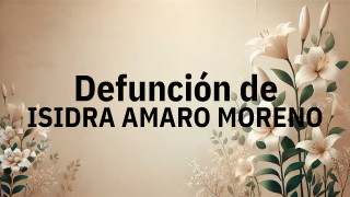Defunción en Salamanca de ISIDRA AMARO MORENO
