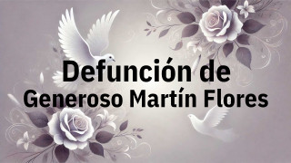Defunción en Peñaranda de Bracamonte de Generoso Martín Flores