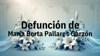 Defunción en Salamanca de María Berta Pallares Garzón