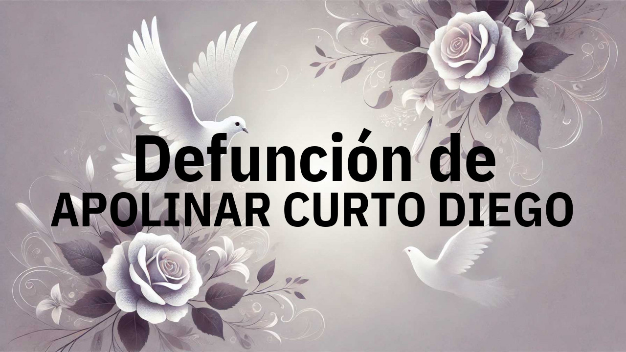 Defunción en Salamanca de APOLINAR CURTO DIEGO