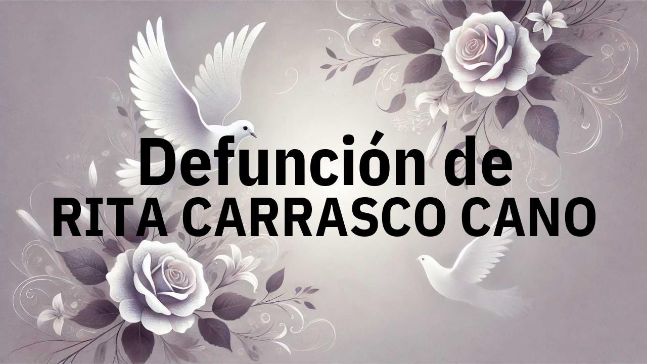 Defunción en Salamanca de RITA CARRASCO CANO