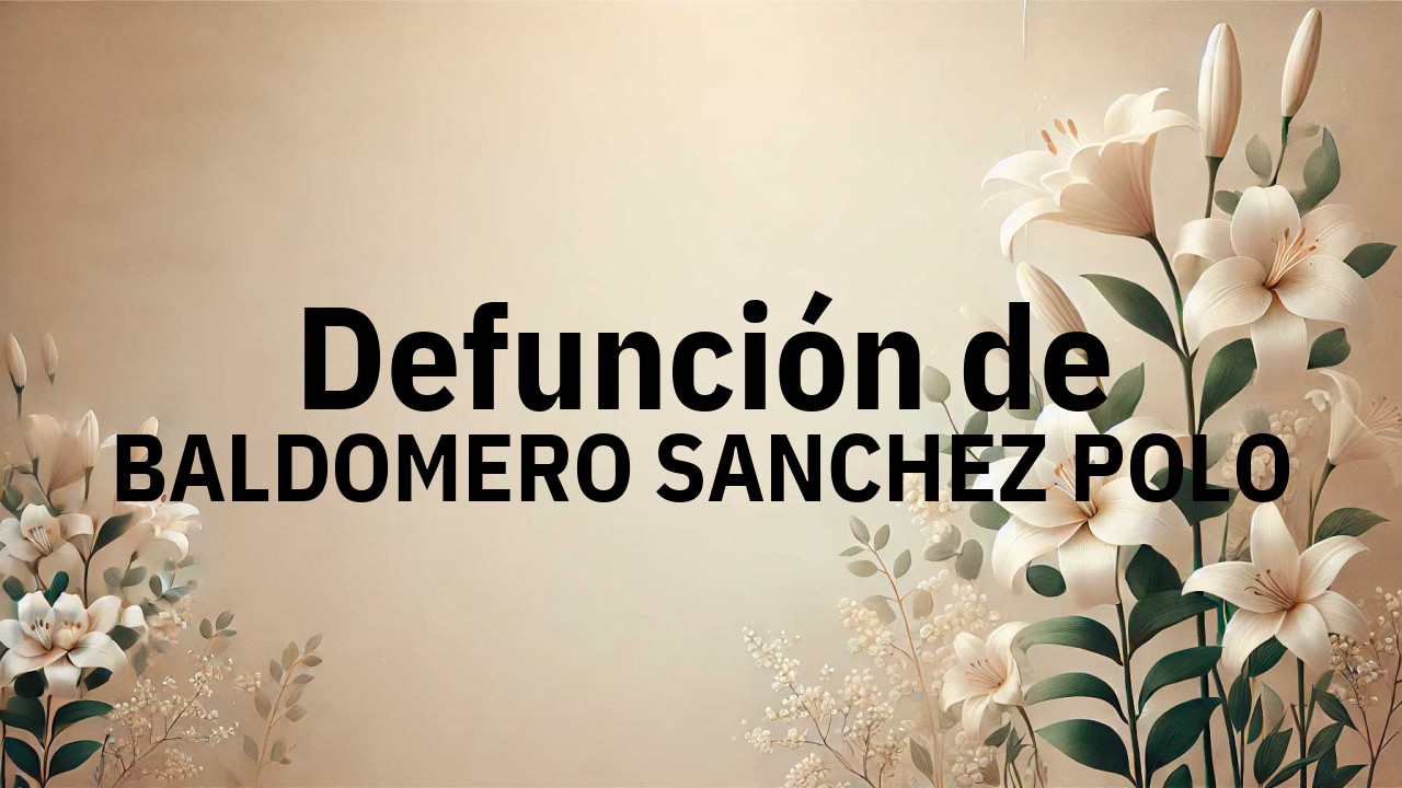 Defunción en Salamanca de BALDOMERO SANCHEZ POLO