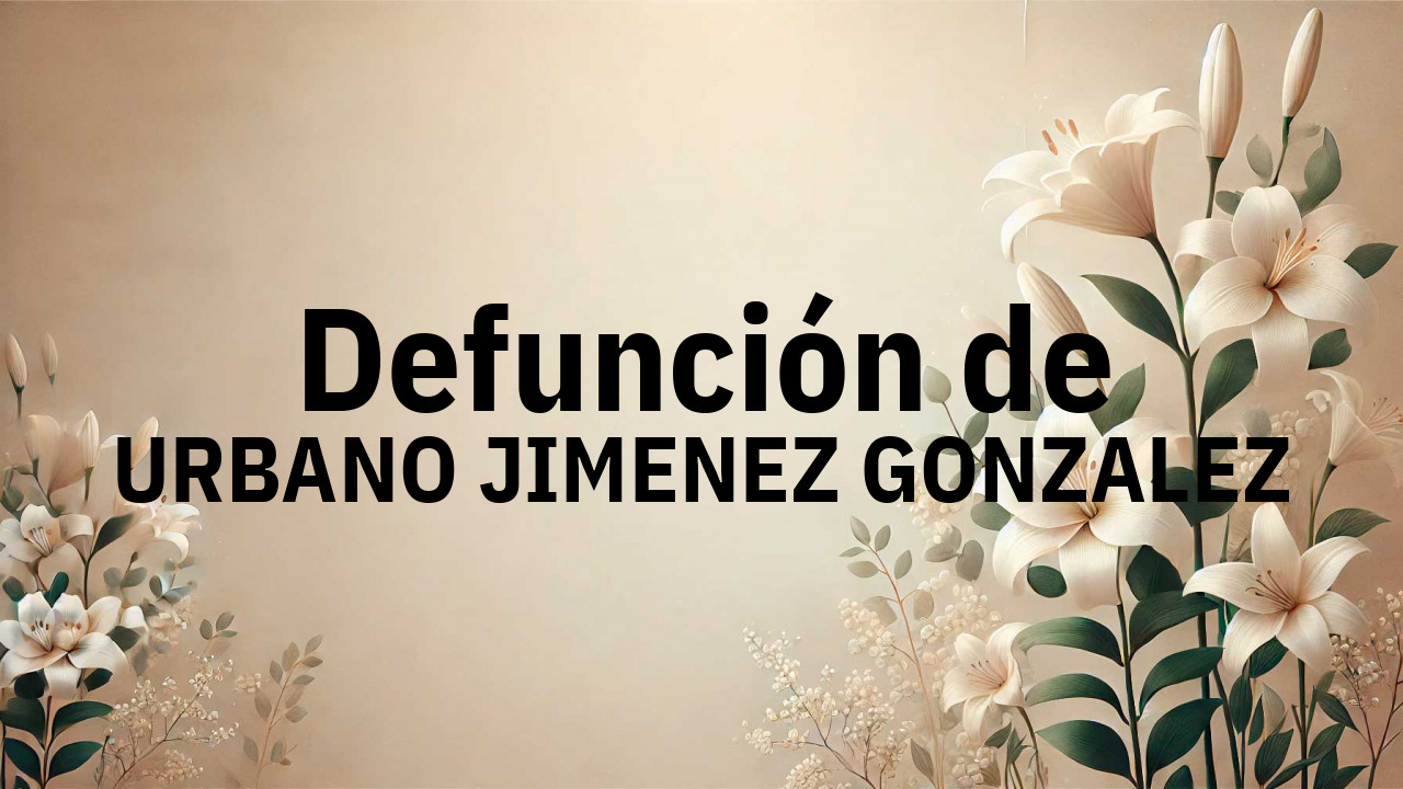 Defunción en Salamanca de URBANO JIMENEZ GONZALEZ