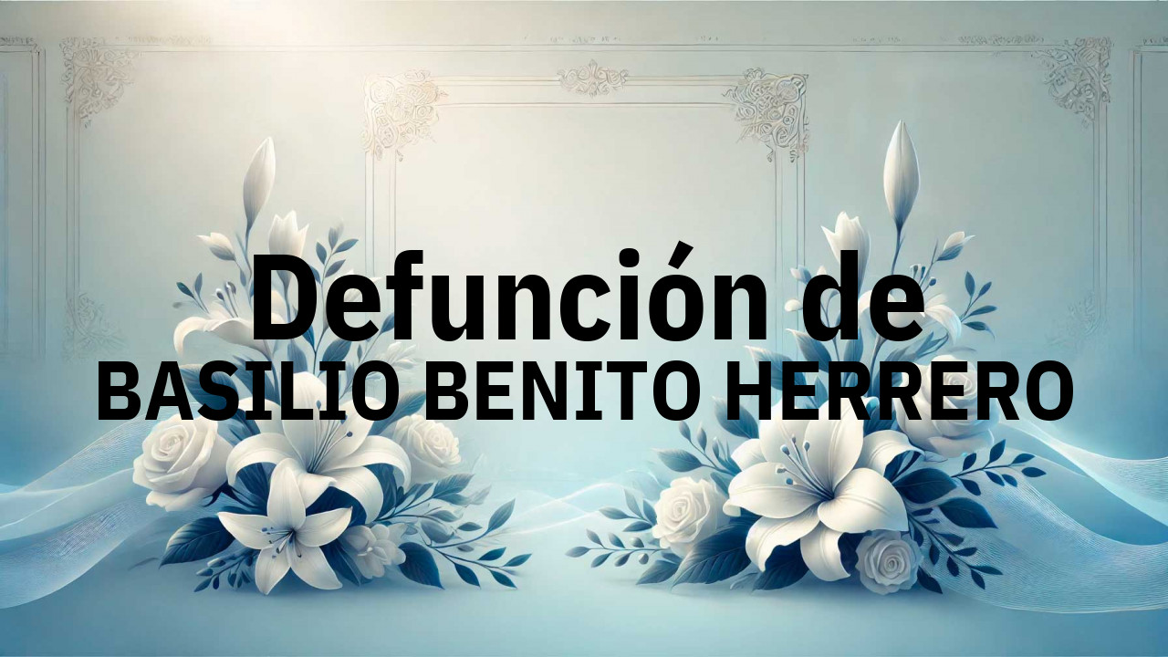 Defunción en Salamanca de BASILIO BENITO HERRERO