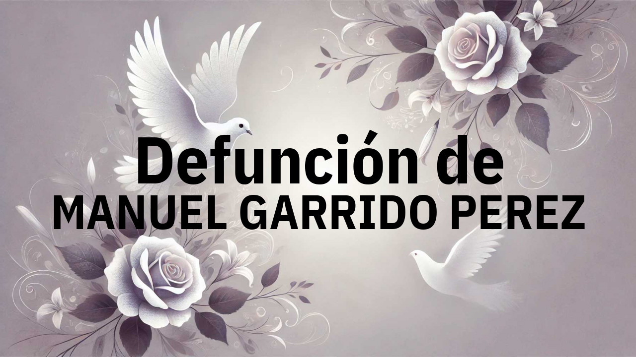 Defunción en Salamanca de MANUEL GARRIDO PEREZ