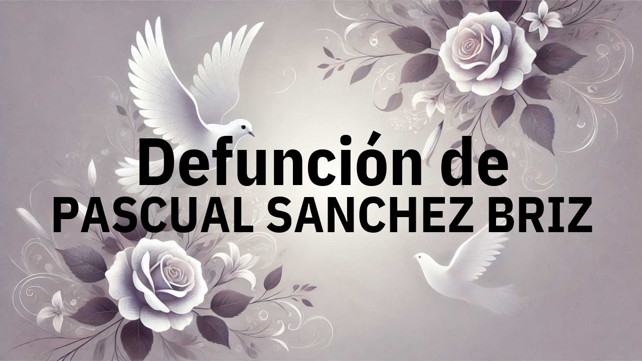 Defunción en Salamanca de PASCUAL SANCHEZ BRIZ