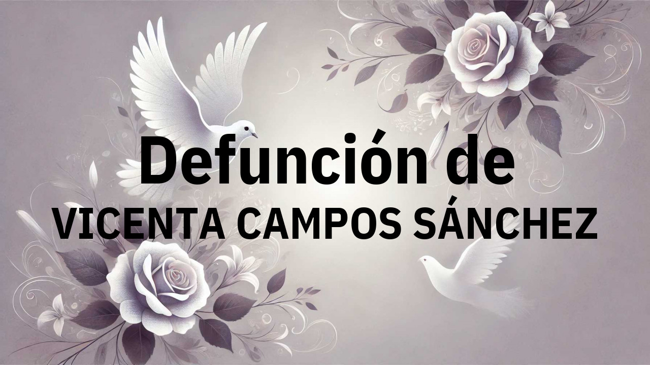 Defunción en Salamanca de VICENTA CAMPOS SÁNCHEZ