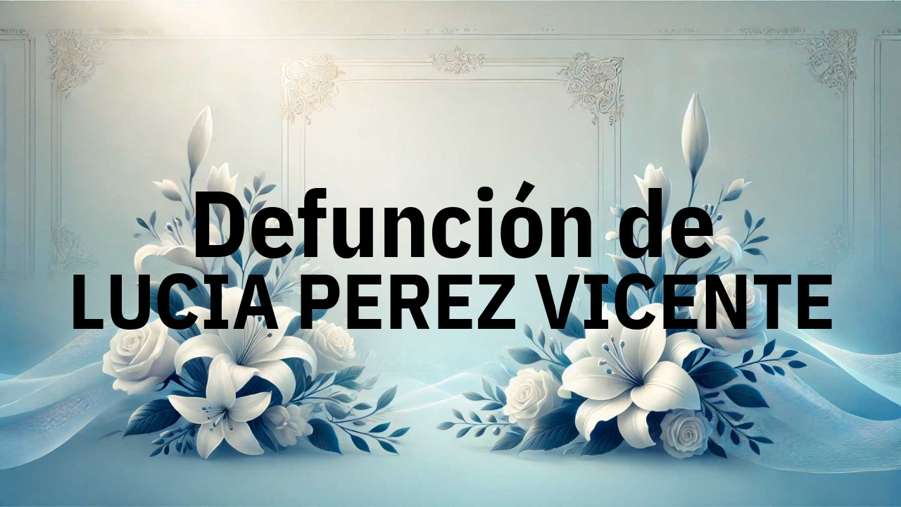 Defunción en Salamanca de LUCIA PEREZ VICENTE