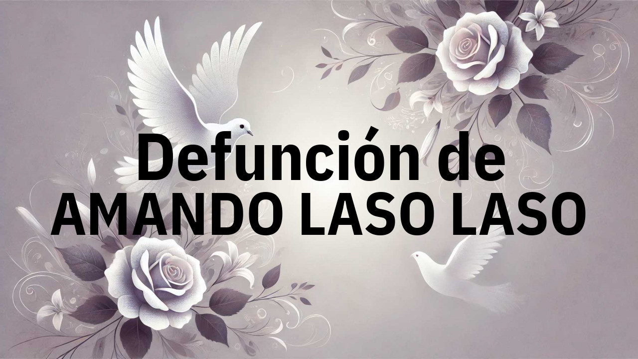 Defunción en Salamanca de AMANDO LASO LASO