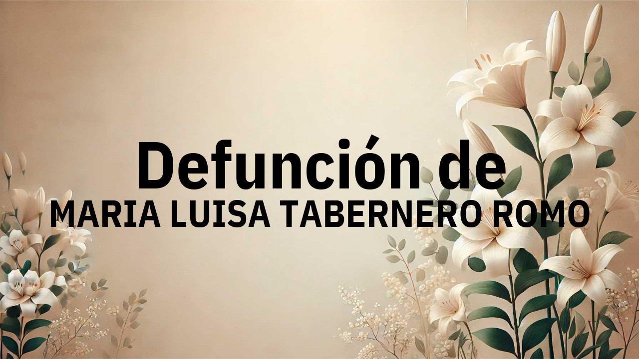 Defunción en Salamanca de MARIA LUISA TABERNERO ROMO