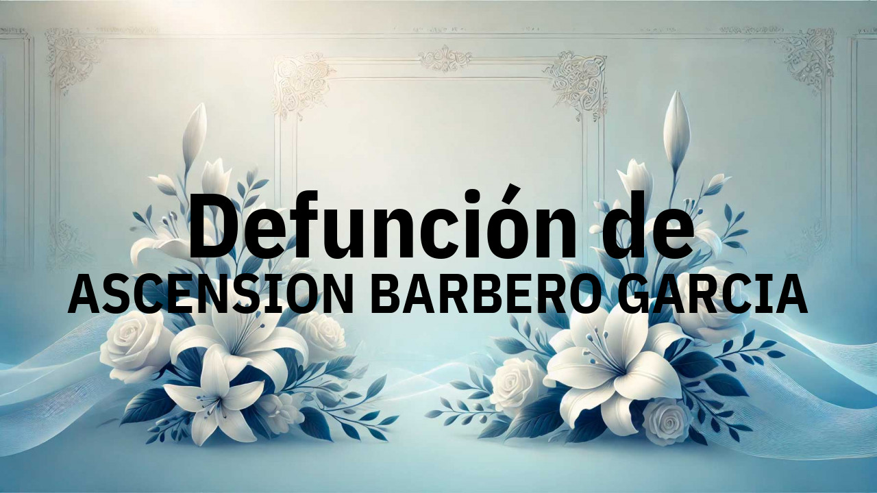 Defunción en Salamanca de ASCENSION BARBERO GARCIA