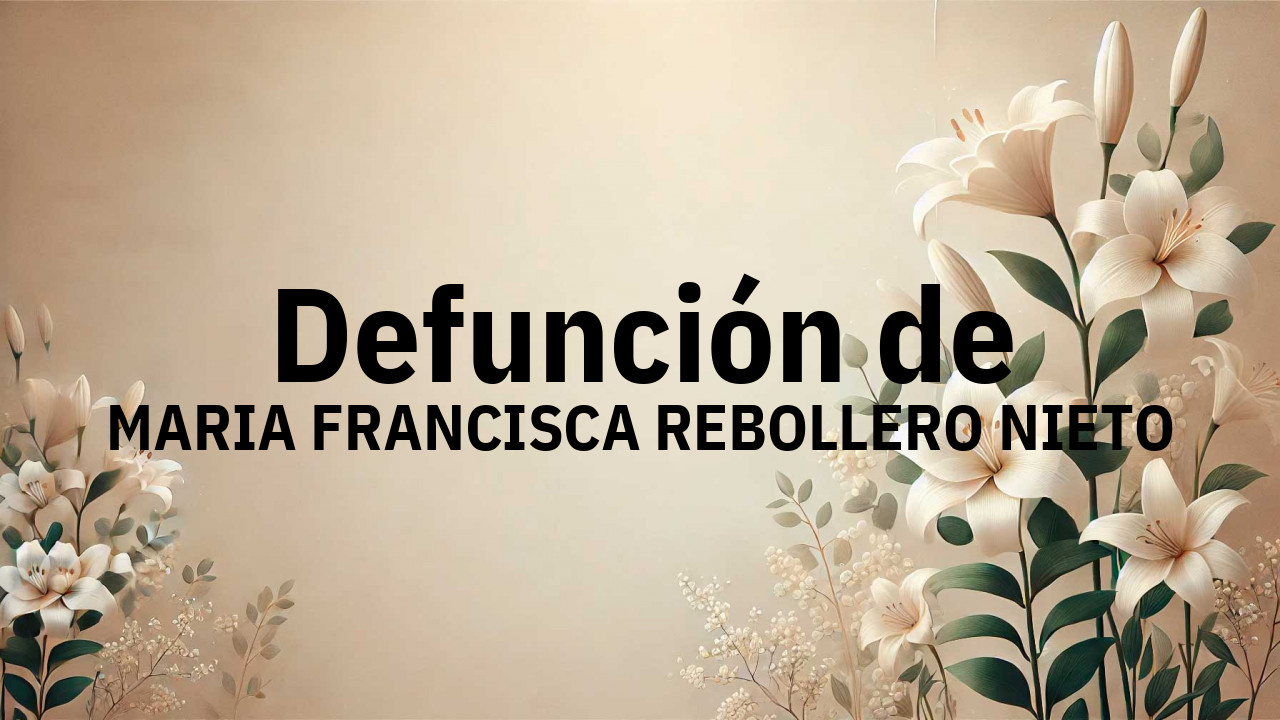 Defunción en Salamanca de MARIA FRANCISCA REBOLLERO NIETO