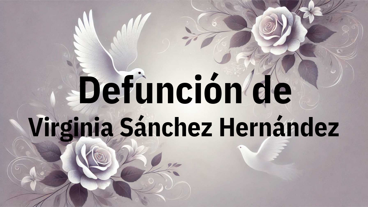 Defunción en Salamanca de Virginia Sánchez Hernández