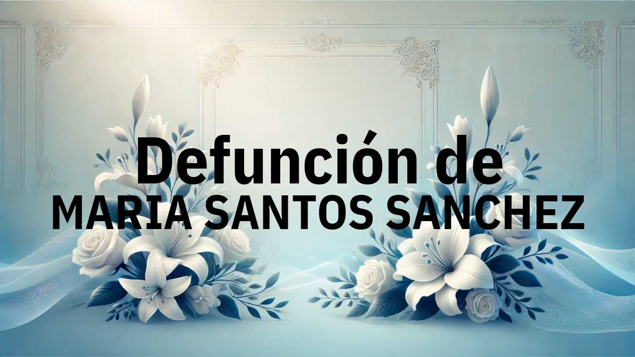 Defunción en Salamanca de MARIA SANTOS SANCHEZ
