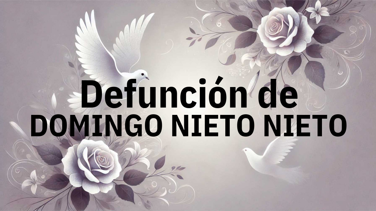Defunción en Salamanca de DOMINGO NIETO NIETO