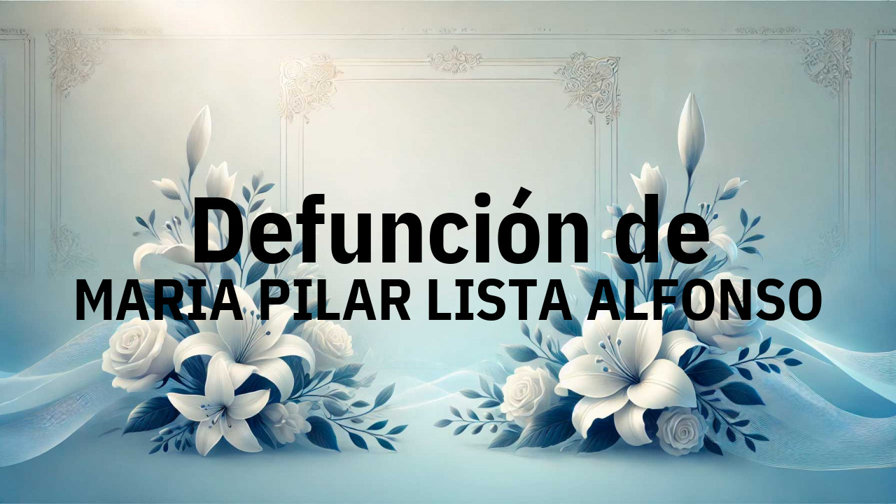 Defunción en Salamanca de MARIA PILAR LISTA ALFONSO