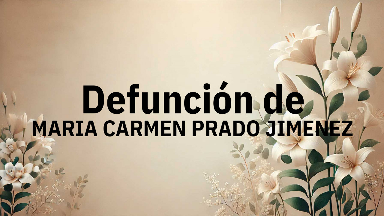 Defunción en Salamanca de MARIA CARMEN PRADO JIMENEZ