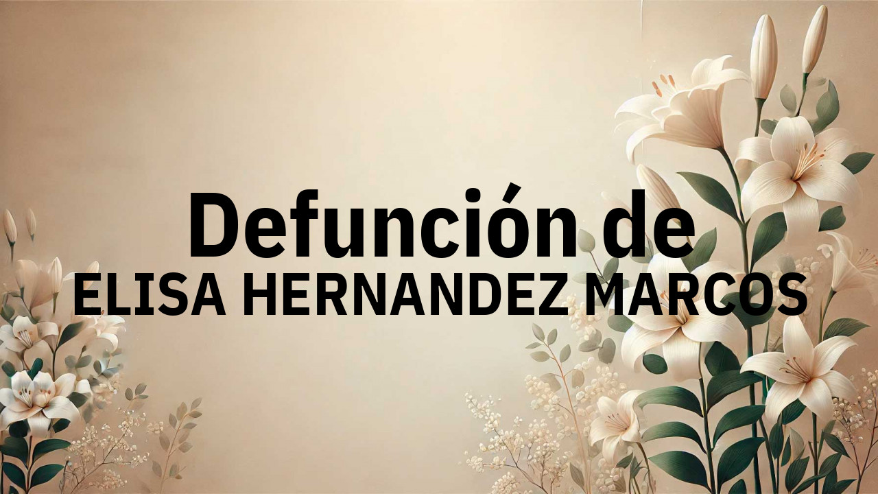 Defunción en Salamanca de ELISA HERNANDEZ MARCOS