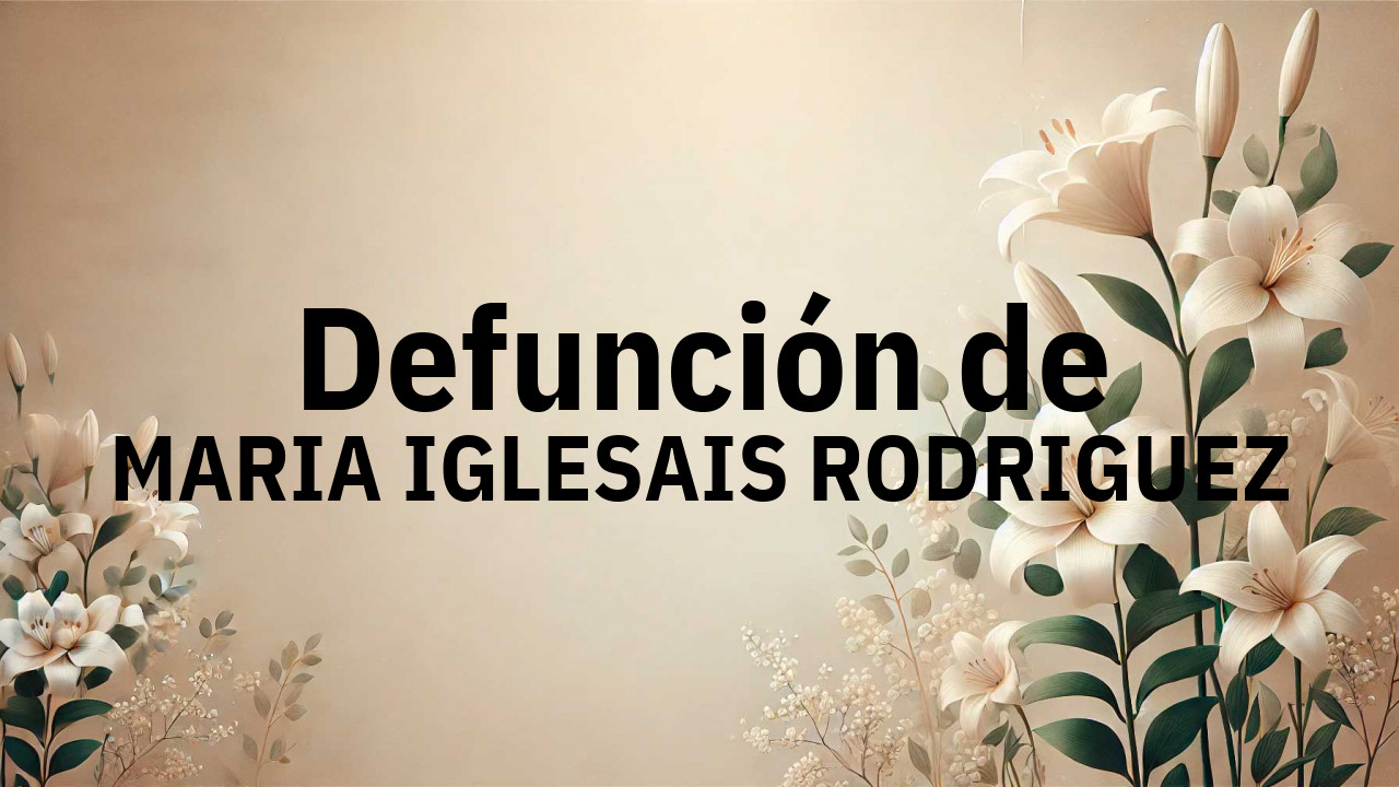 Defunción en Salamanca de MARIA IGLESAIS RODRIGUEZ
