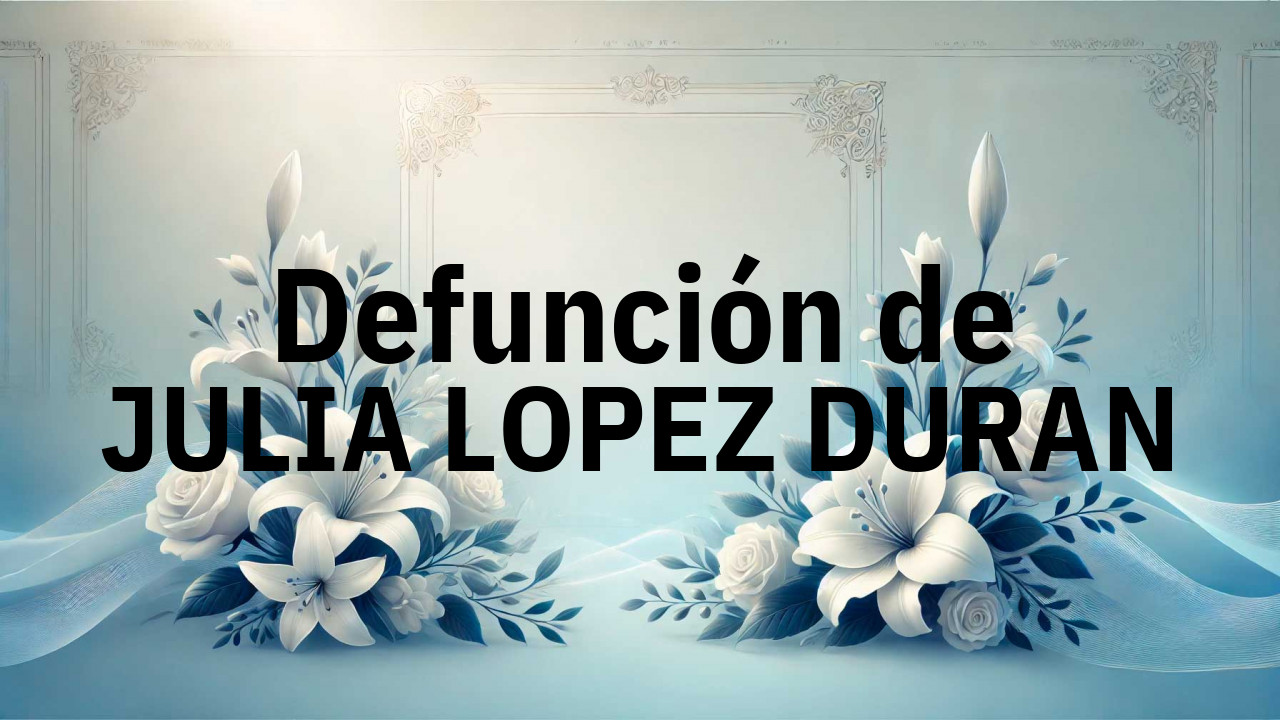 Defunción en Salamanca de JULIA LOPEZ DURAN