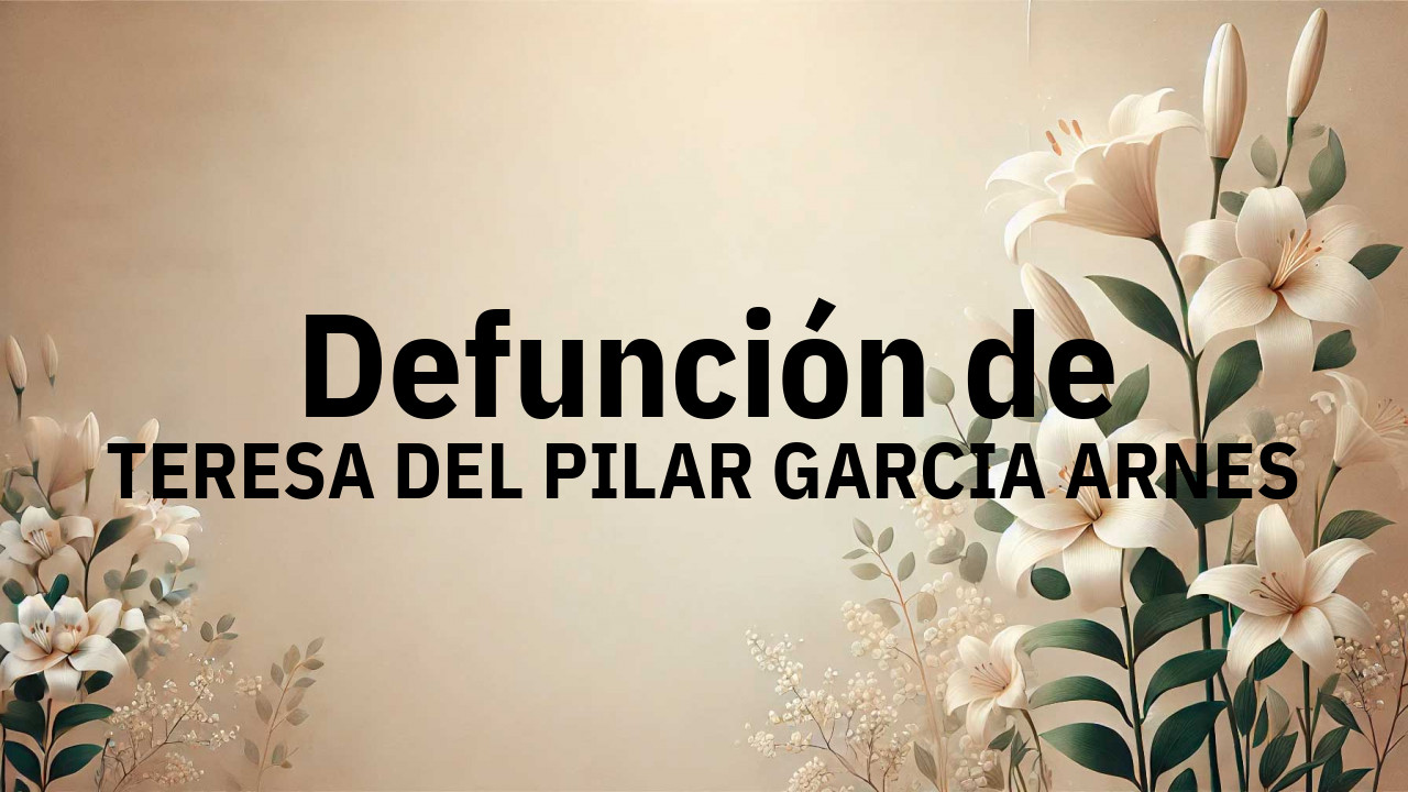Defunción en Salamanca de TERESA DEL PILAR GARCIA ARNES