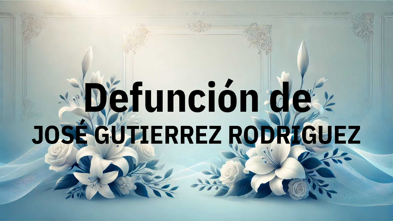 Defunción en Salamanca de JOSÉ GUTIERREZ RODRIGUEZ