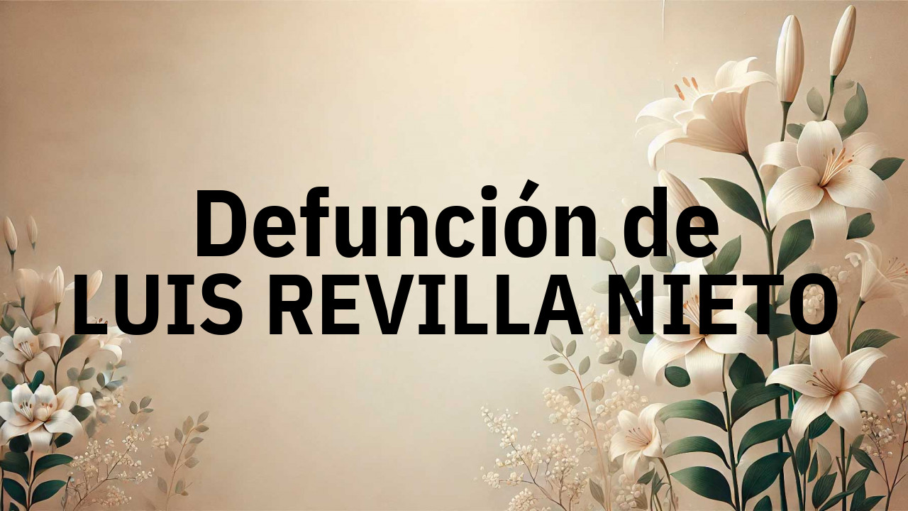 Defunción en Salamanca de LUIS REVILLA NIETO