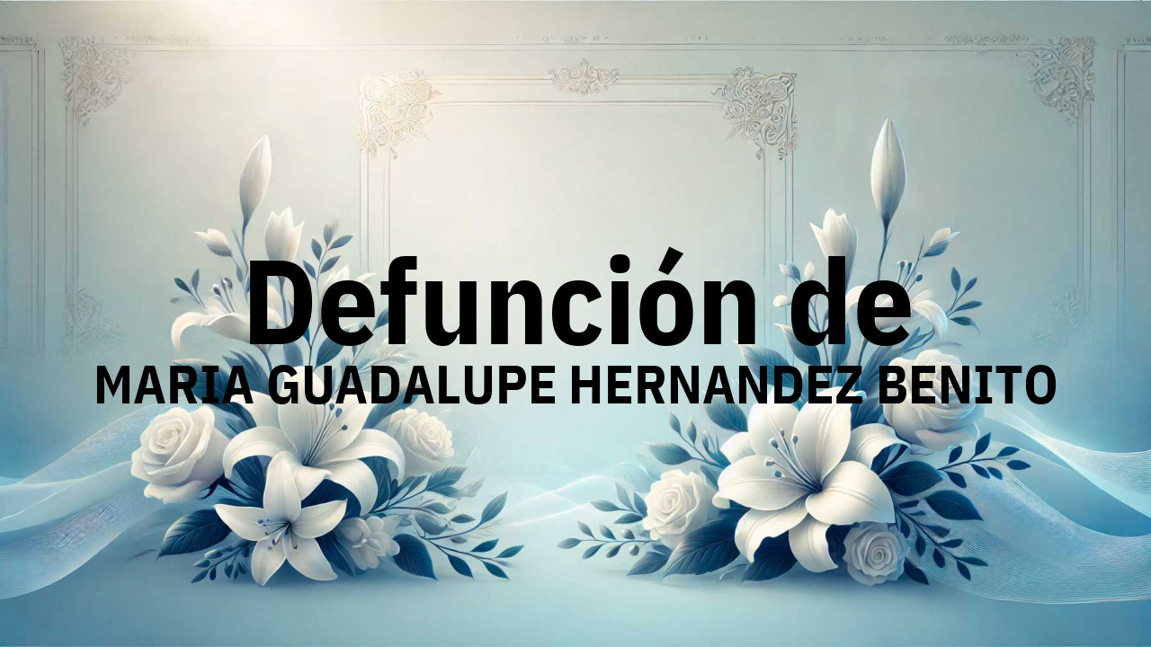 Defunción en Salamanca de MARIA GUADALUPE HERNANDEZ BENITO