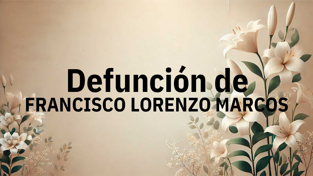 Defunción en Salamanca de FRANCISCO LORENZO MARCOS