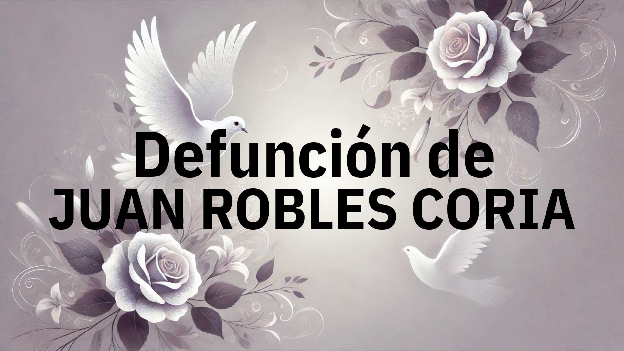 Defunción en Salamanca de JUAN ROBLES CORIA