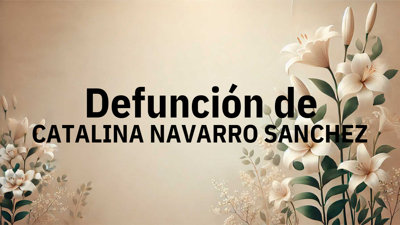 Defunción en Salamanca de CATALINA NAVARRO SANCHEZ