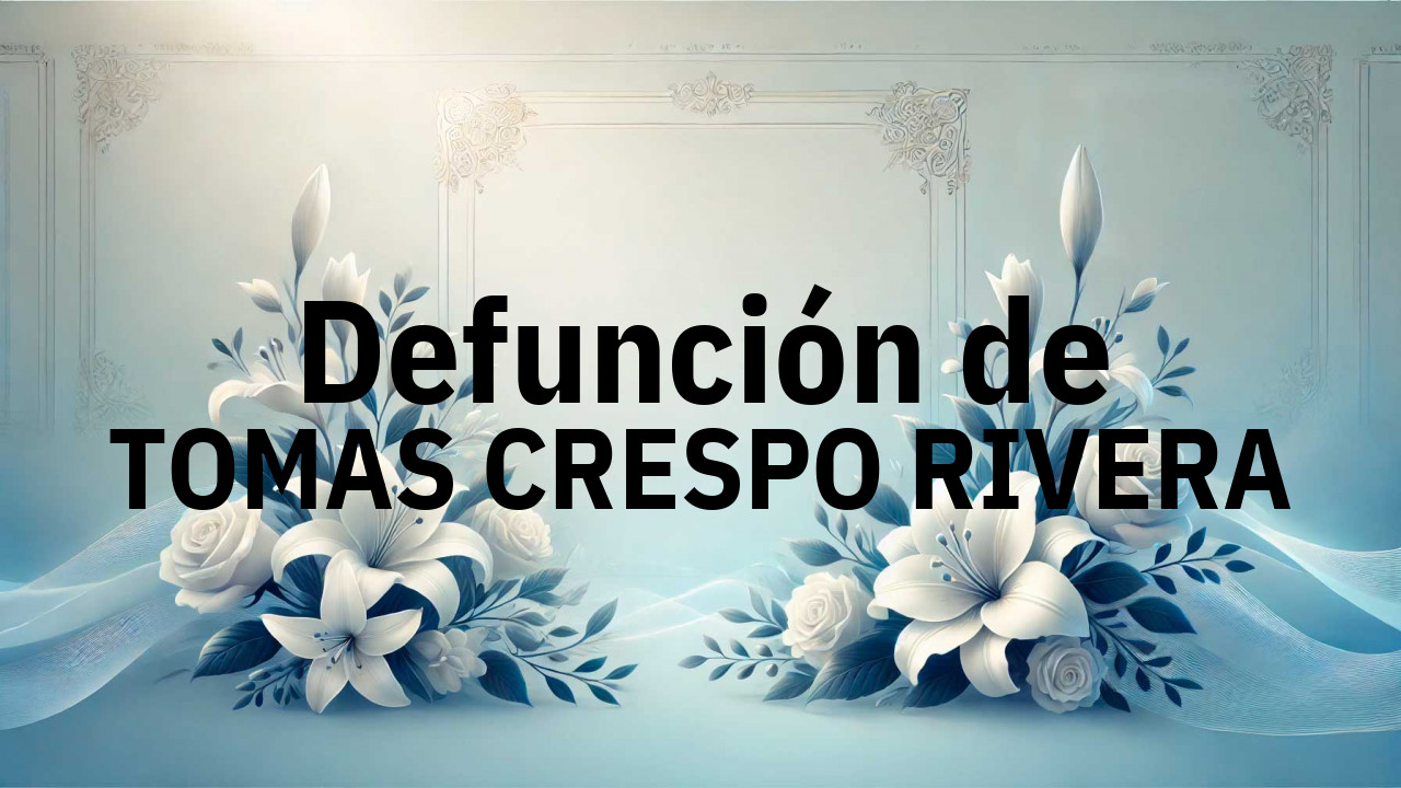 Defunción en Salamanca de TOMAS CRESPO RIVERA